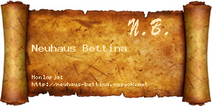 Neuhaus Bettina névjegykártya